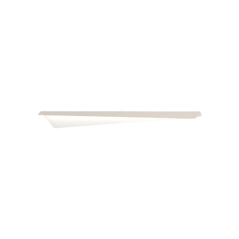 Linear Shape Metal Wall Light Modern Style Single Light Wall Sconce Light in White