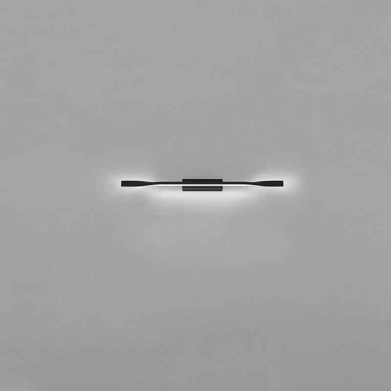 Linear Shape Metal Wall Lights Modern Style Wall Sconce Lights in Black