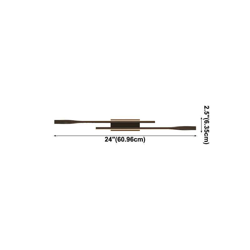 Linear Shape Metal Wall Lights Modern Style Wall Sconce Lights in Black