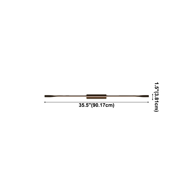 Linear Shape Metal Wall Lights Modern Style Wall Sconce Lights in Black