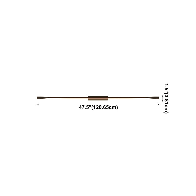 Linear Shape Metal Wall Lights Modern Style Wall Sconce Lights in Black