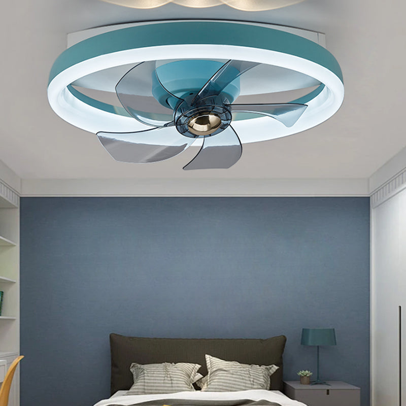 1 Light Ceiling Fan Lighting Modern Style Metal Ceiling Fan Light for Bedroom
