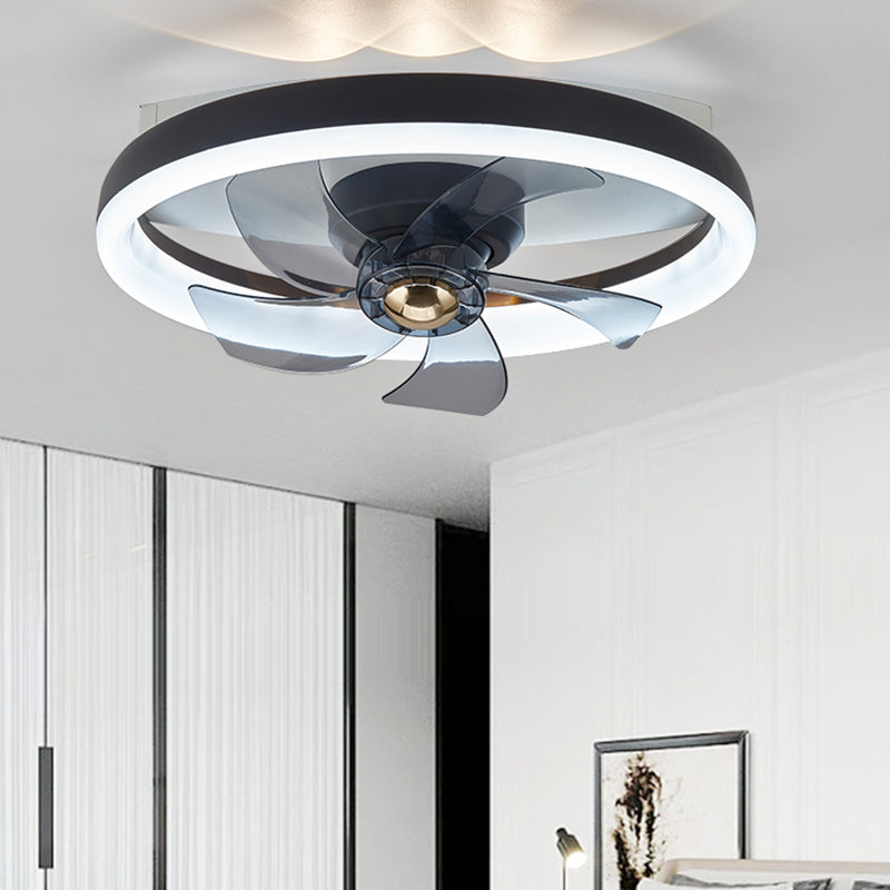 1 Light Ceiling Fan Lighting Modern Style Metal Ceiling Fan Light for Bedroom