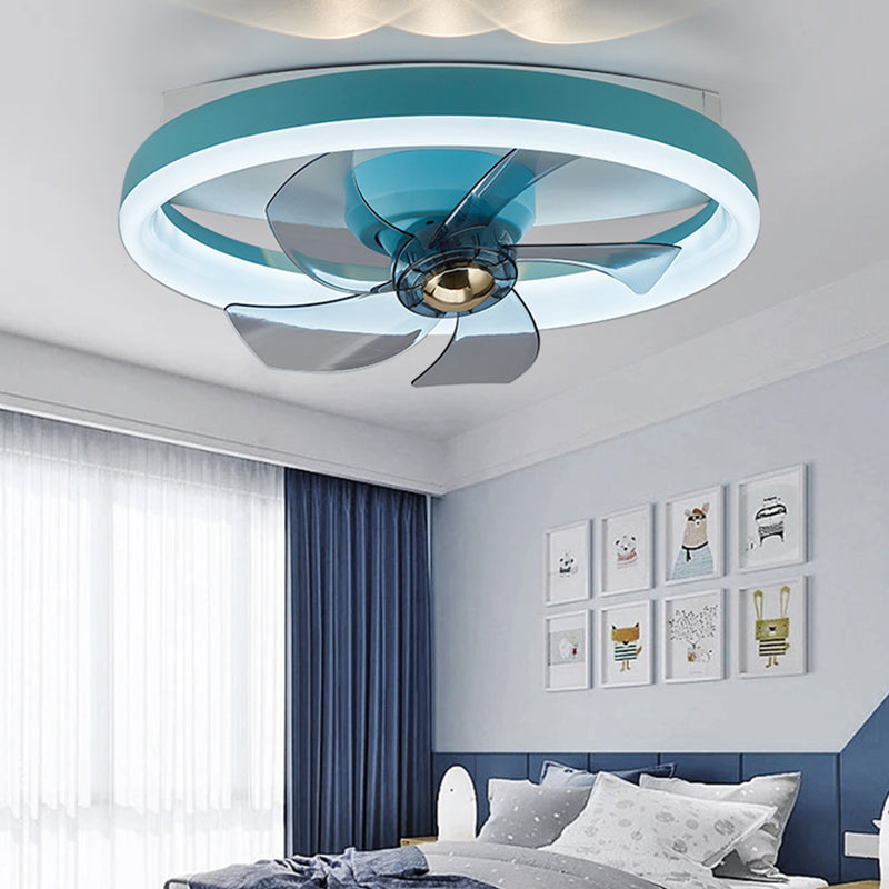 1 Light Ceiling Fan Lighting Modern Style Metal Ceiling Fan Light for Bedroom