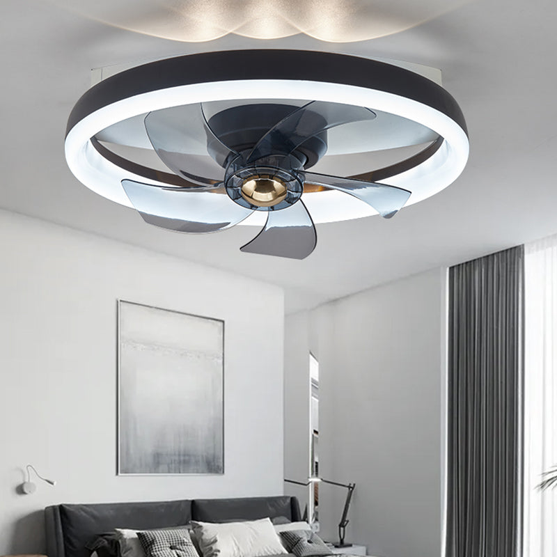 1 Light Ceiling Fan Lighting Modern Style Metal Ceiling Fan Light for Bedroom