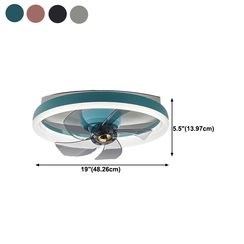 1 Light Ceiling Fan Lighting Modern Style Metal Ceiling Fan Light for Bedroom