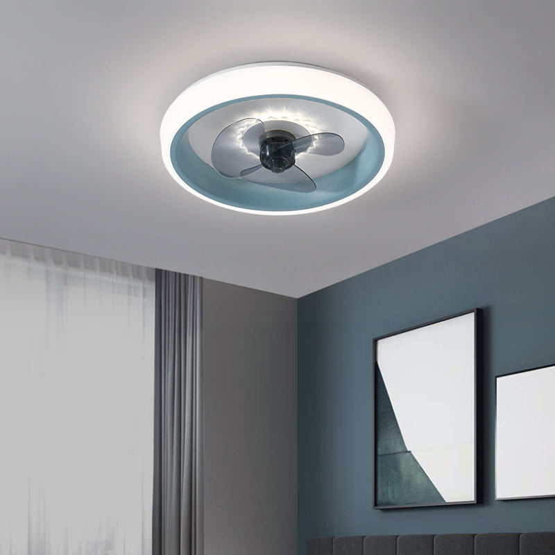 2 Light Ceiling Fan Lighting Modern Style Metal Ceiling Fan Light for Dining Room