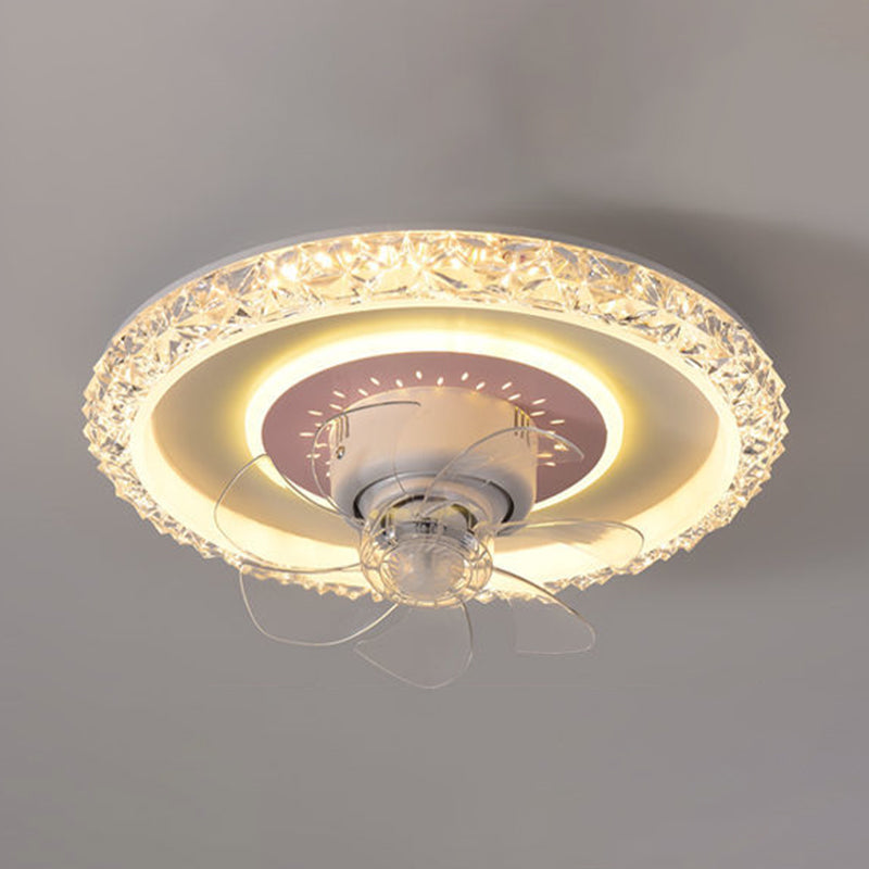 2 Light Ceiling Fan Lighting Modern Style Metal Ceiling Fan Light for Dining Room