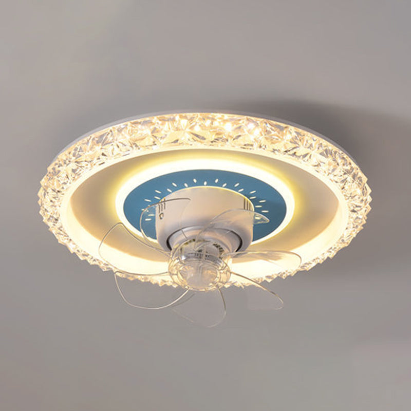 2 Light Ceiling Fan Lighting Modern Style Metal Ceiling Fan Light for Dining Room