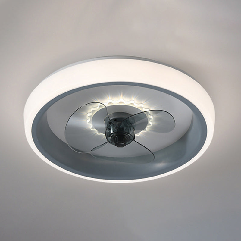 2 Light Ceiling Fan Lighting Modern Style Metal Ceiling Fan Light for Dining Room