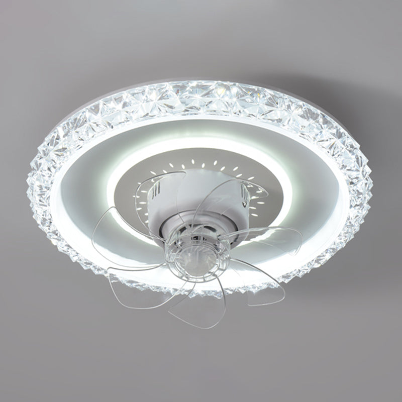 2 Light Ceiling Fan Lighting Modern Style Metal Ceiling Fan Light for Dining Room