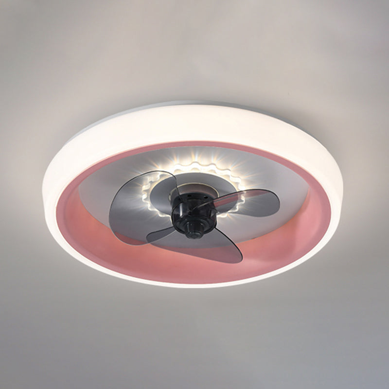 2 Light Ceiling Fan Lighting Modern Style Metal Ceiling Fan Light for Dining Room