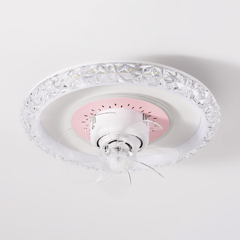 2 Light Ceiling Fan Lighting Modern Style Metal Ceiling Fan Light for Dining Room