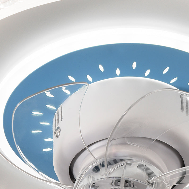 2 Light Ceiling Fan Lighting Modern Style Metal Ceiling Fan Light for Dining Room