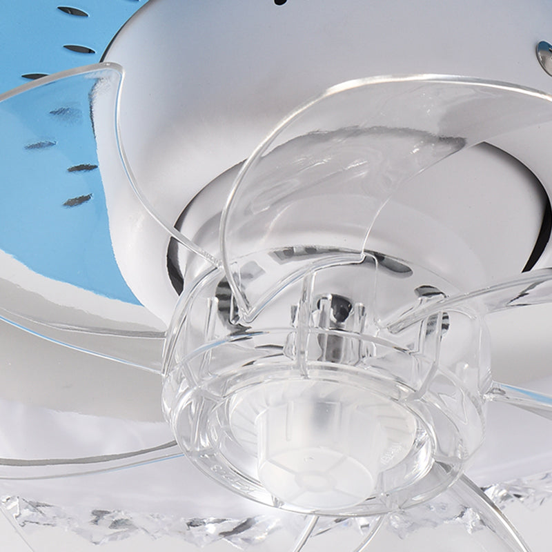 2 Light Ceiling Fan Lighting Modern Style Metal Ceiling Fan Light for Dining Room