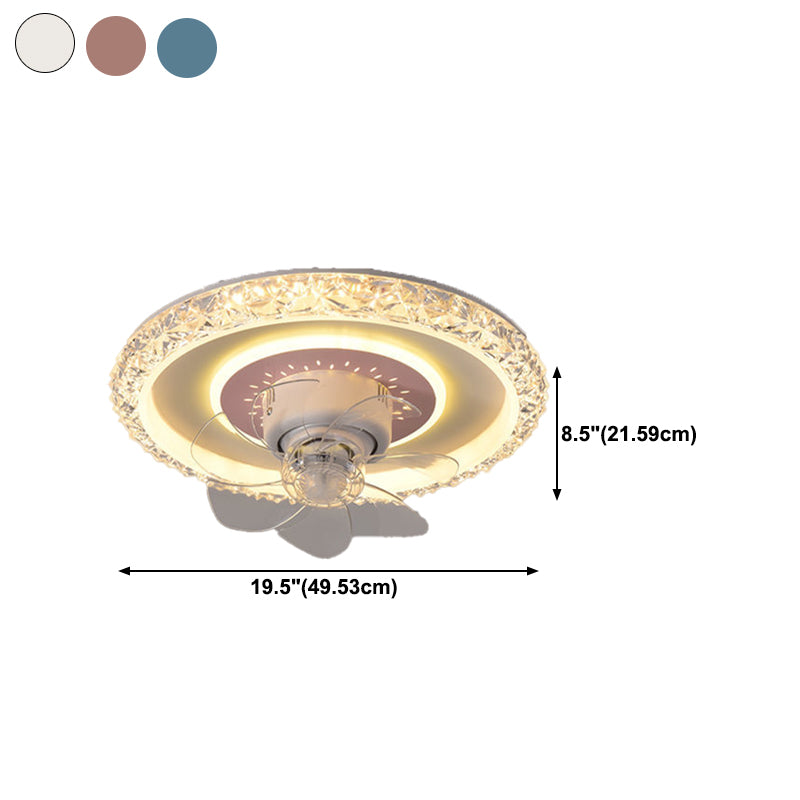 2 Light Ceiling Fan Lighting Modern Style Metal Ceiling Fan Light for Dining Room