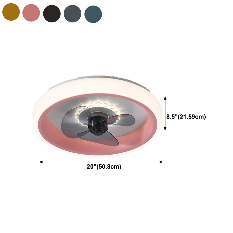 2 Light Ceiling Fan Lighting Modern Style Metal Ceiling Fan Light for Dining Room