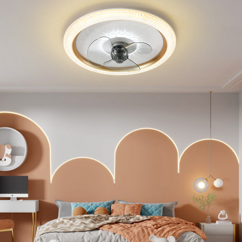 2 Light Ceiling Fan Lighting Modern Style Metal Ceiling Fan Light for Kitchen