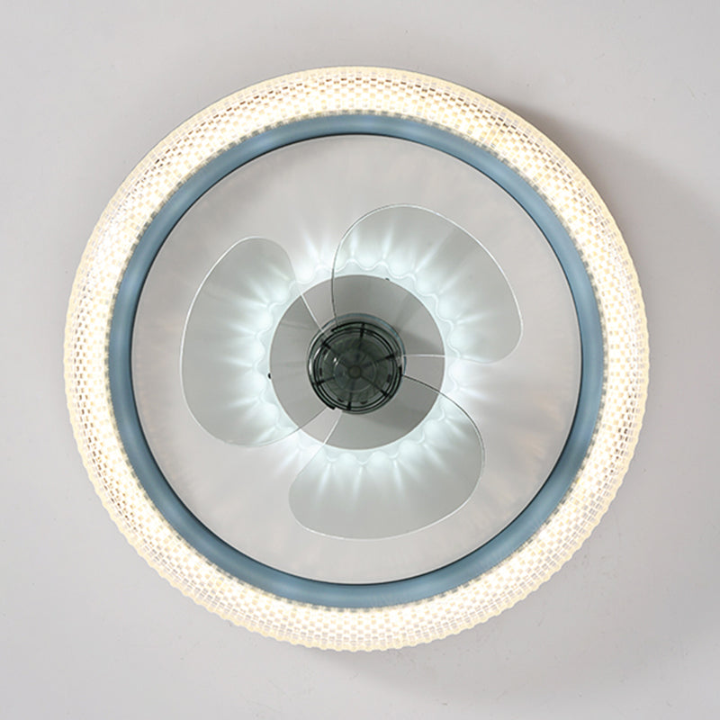 2 Light Ceiling Fan Lighting Modern Style Metal Ceiling Fan Light for Kitchen