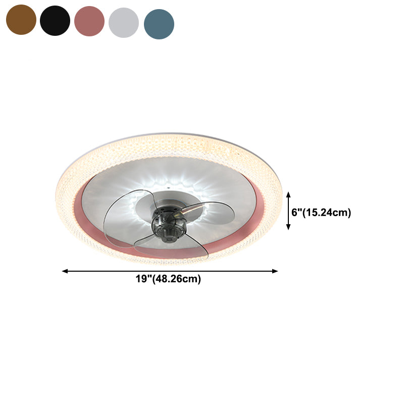 2 Light Ceiling Fan Lighting Modern Style Metal Ceiling Fan Light for Kitchen