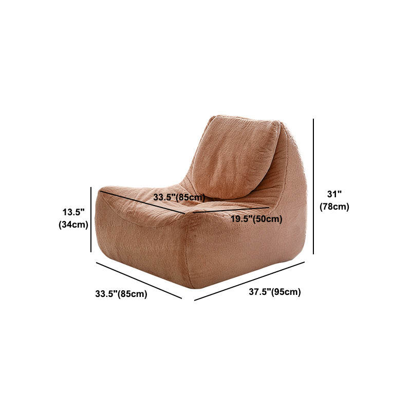 Armless Sofa Sewn Pillow Back Contemporary Sofa for Living Room