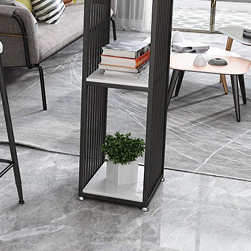 Modern Marble and Metal Bistro Bar Desk with Storage Indoor Bistro Bar Table