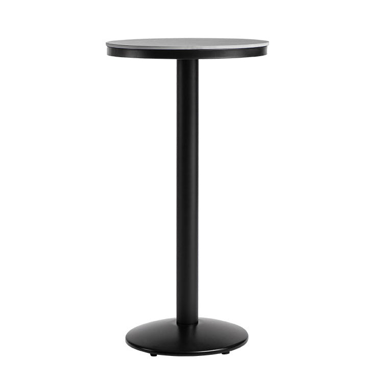 Industrial 1/2/3 Pieces Round Bar Table Set Sintered Stone Bistro Set for Home Use
