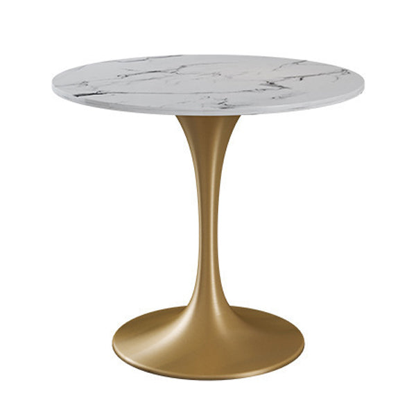 Glam Sintered Stone Dining Table Set Round 1/2/4/5 Pieces Dining Set for Home Use