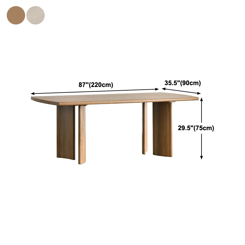 Contemporary Style Dining Table Solid Wood Dinner Table for Kitchen Home