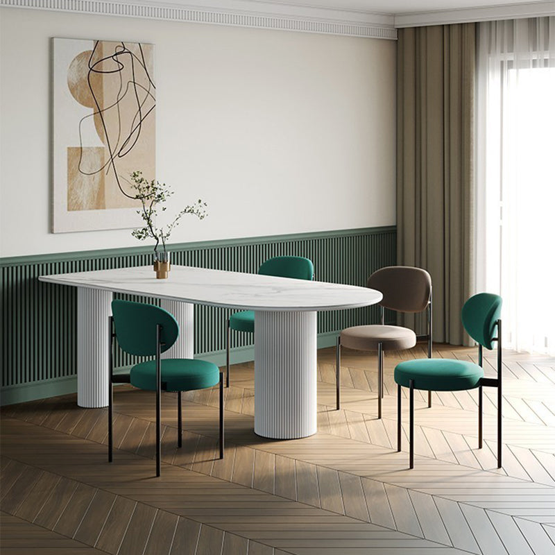 Free Form Dining Table Modern Sintered Stone Dining Table for Kitchen