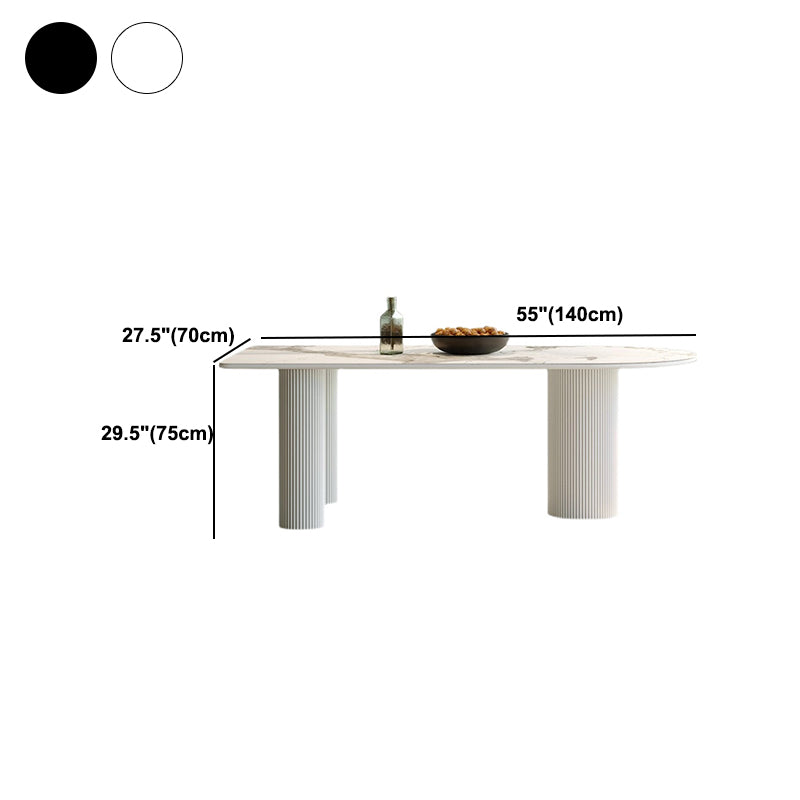 Free Form Dining Table Modern Sintered Stone Dining Table for Kitchen