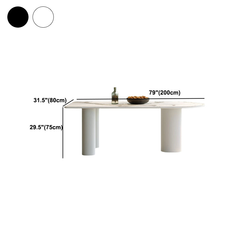Free Form Dining Table Modern Sintered Stone Dining Table for Kitchen
