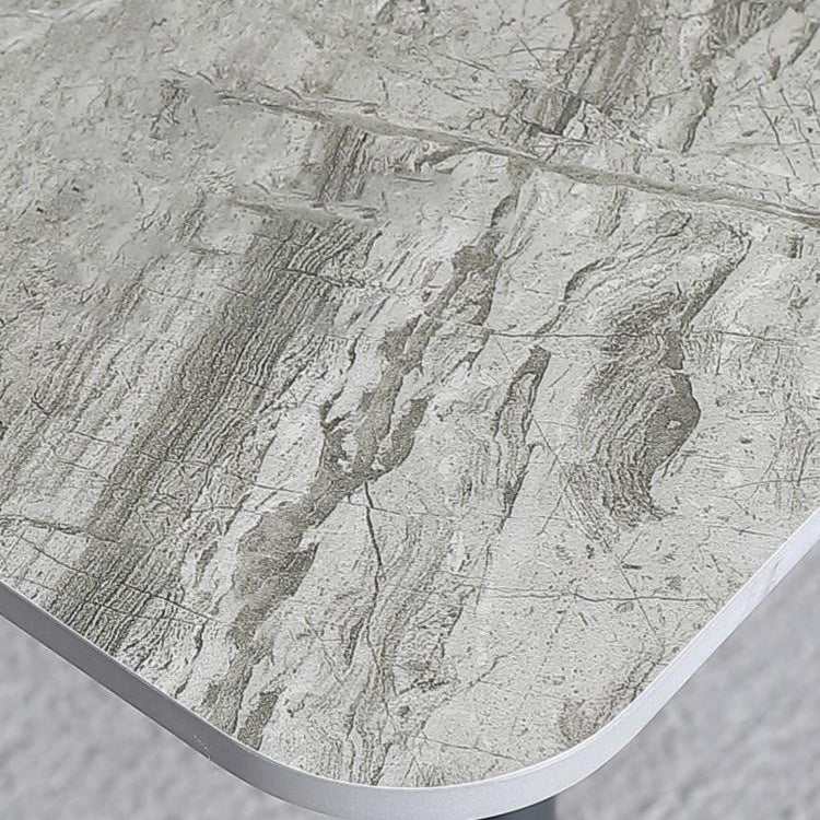 Sintered Stone Dining Table Modern Double Pedestal Table for Home Use