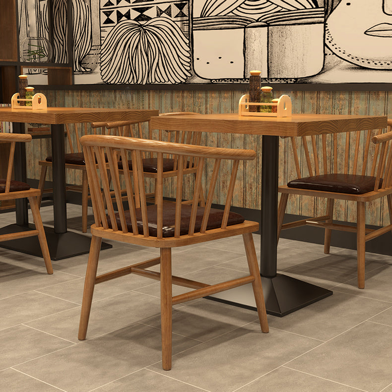 Industrial Style Dining Table Solid Wood Dining Site Table for Dining Room