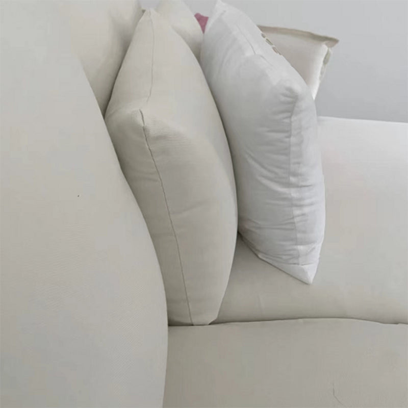 Modern Square Arm Sofa & Chaise, Loose Back Linen Sofa - 70.87" D
