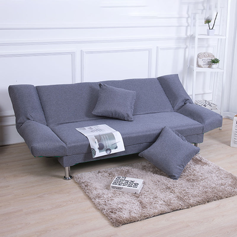 Linen Contemporary Armless Convertible Sofa Foldable Sofa for Apartment