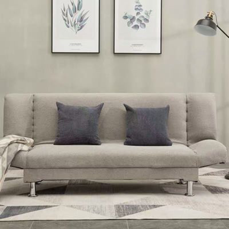 Linen Contemporary Armless Convertible Sofa Foldable Sofa for Apartment