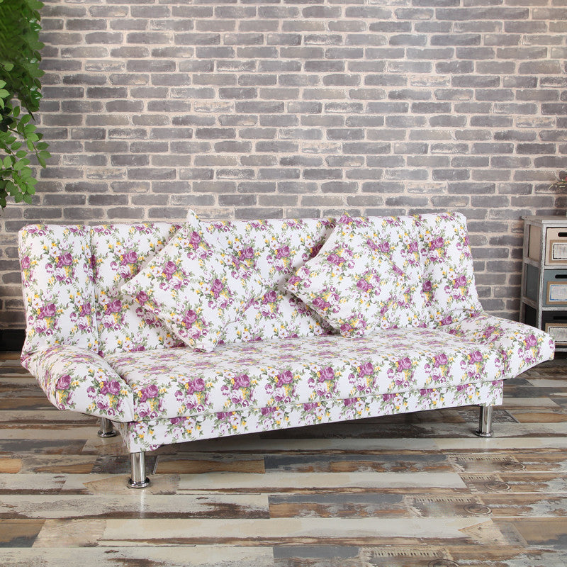 Linen Contemporary Armless Convertible Sofa Foldable Sofa for Apartment