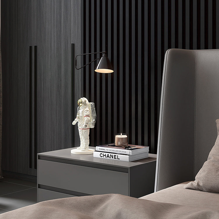 20" Tall 2 - Drawer Nightstand with Metal Legs Glam Night Table