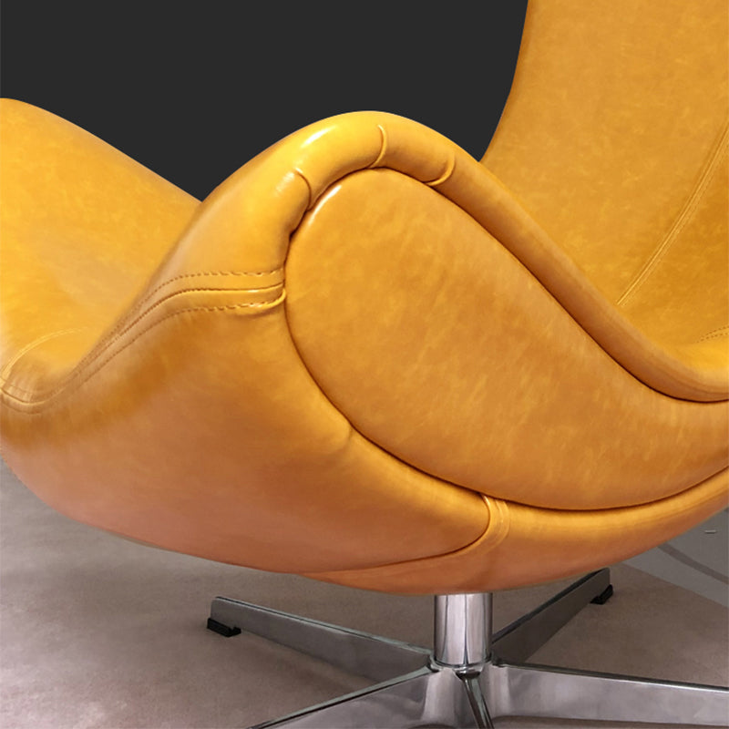 Solid Color Leather Chair Armless Chair for Bedroom/Living Room