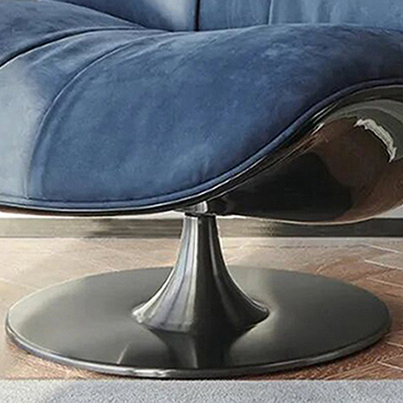 Contemporary Swivel Accent Chair Suede Lounge Chair in 38"L x 34"W x 19"H