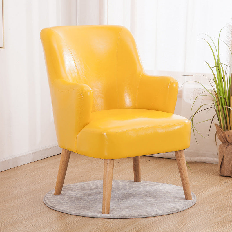 25.19"Wide x 35.82"High Recessed Arms Chair with Tight Back and Basic Four Legs