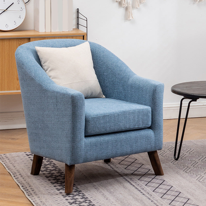 Basic Four Leg Chair with Sloped Arms and Removable Cushions