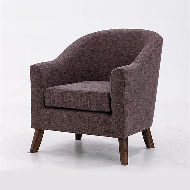 Basic Four Leg Chair with Sloped Arms and Removable Cushions