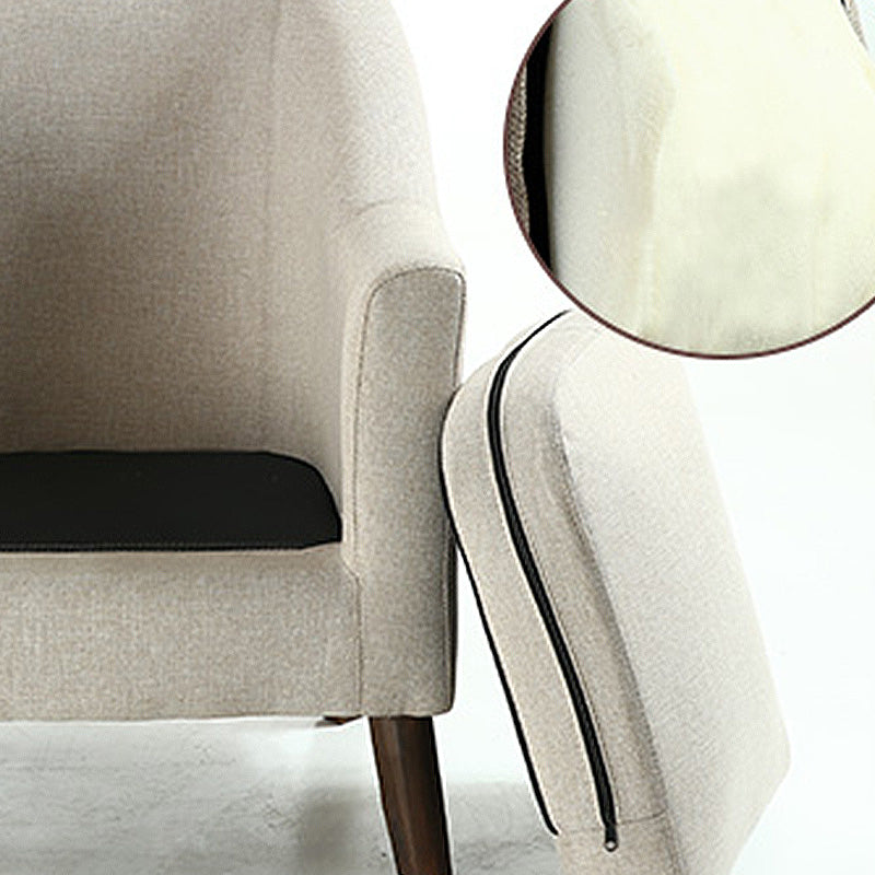 Basic Four Leg Chair with Sloped Arms and Removable Cushions