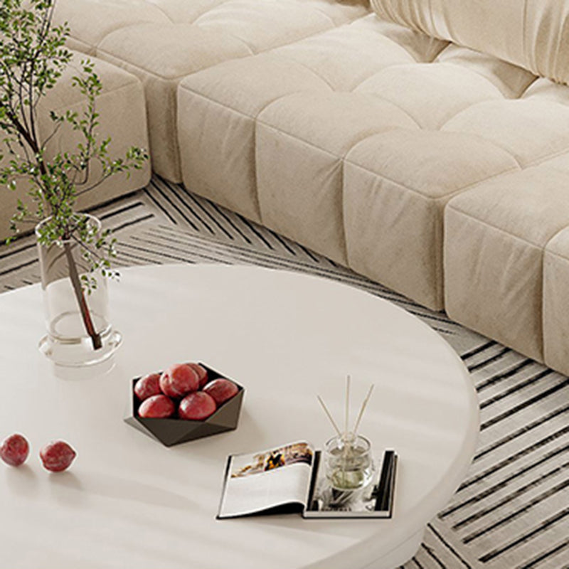 Scandinavian 4 Legs Coffee Table Round 1 Single Cocktail Table
