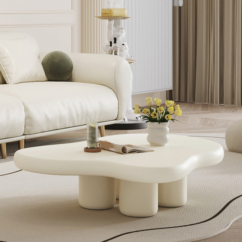 Scandinavian 4 Legs Coffee Table Solid Wood Geometric Cocktail Table
