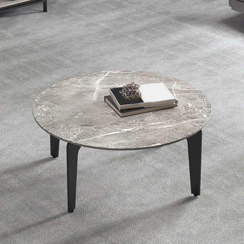 13.7"Tall 4 Legs Grey Rectangular/Round Slate Top Coffee Table