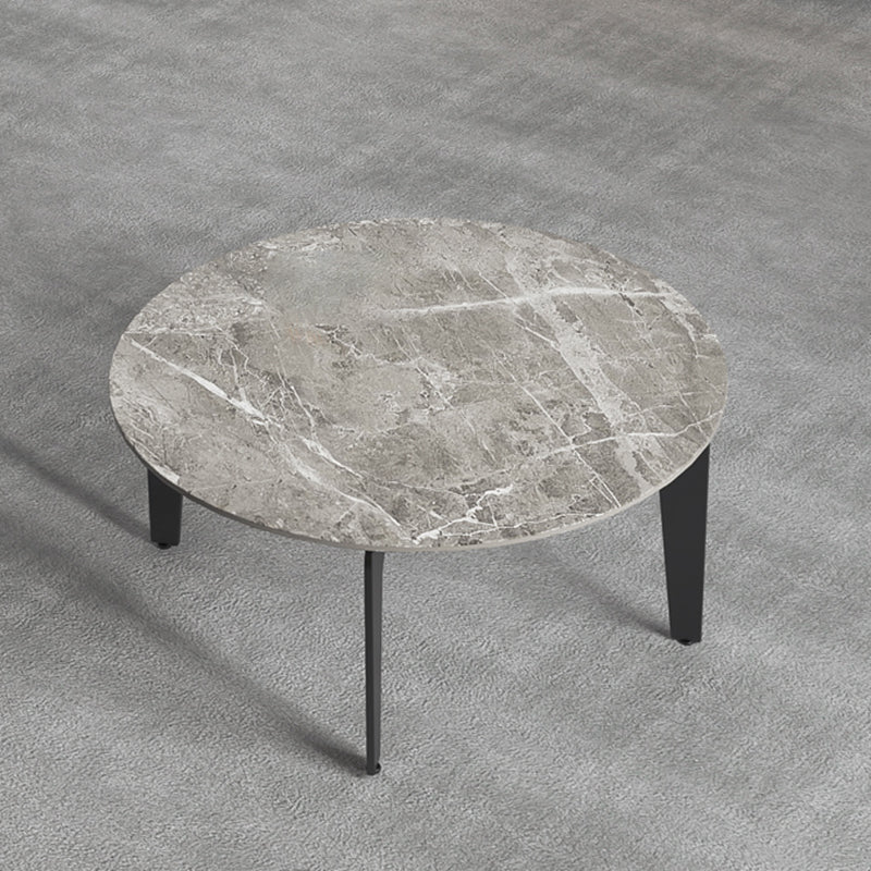 13.7"Tall 4 Legs Grey Rectangular/Round Slate Top Coffee Table