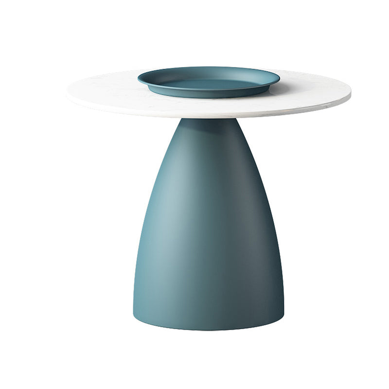 Mid-Century Modern Iron/Stone Coffee Table Dia 23.6"/31.5" Cocktail Table